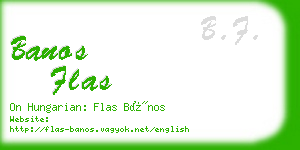 banos flas business card